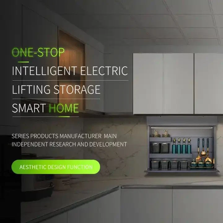 Kitchen Automatic Lift Cabinet Voice Control Lift Touch Control Pull Basket